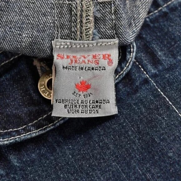 Vintage Y2K Silver Jeans Denim Short Overalls Shortalls Size 3 26-27 - Picture 6 of 7